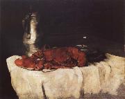 Lobster with Pewter Jug and Wineglass Karl Schuch